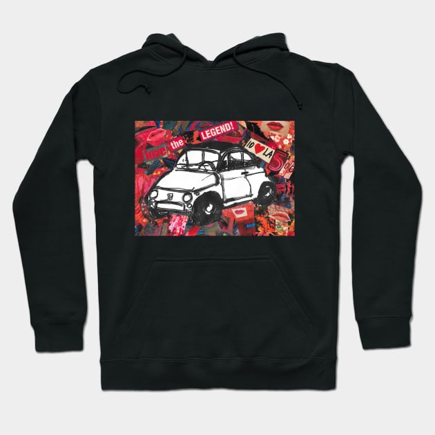 Fiat 500 collage - 1 Hoodie by walter festuccia